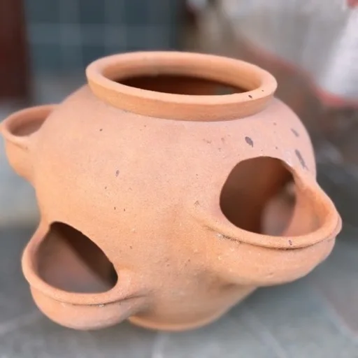 Custom herb planter pot wholesale round terracotta strawberry plant pots