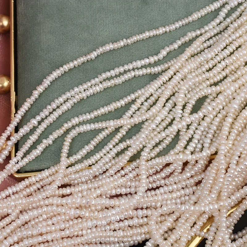 2-2.5mm Natural Freshwater Pearl Beads AAA Mix Color Potato Loose Pearls White Freshwater Pearl for Jewelry Use