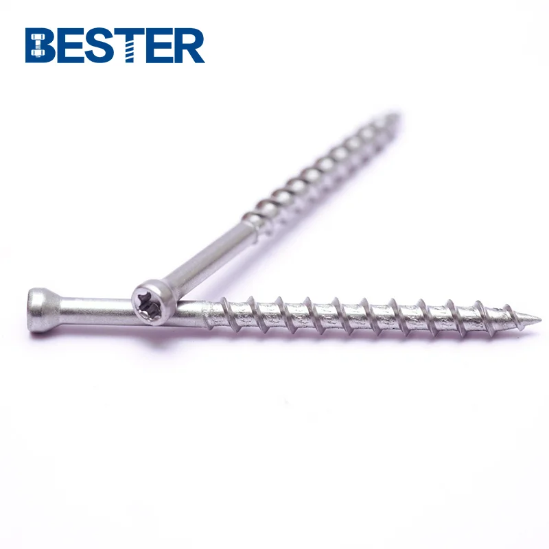 stainless wood decking screw tornillo de aglomerado cylinder head composite deck screws