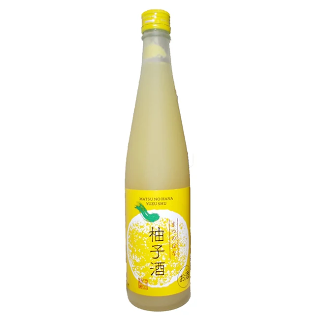 Japanese glass bottles pure rice wine domestic yuzu juice liqueur