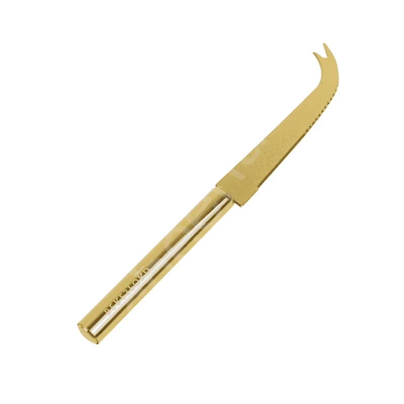 Outstanding Metal Gold Mini Chopping Serrated Kitchen Cheese Tools Knice Stainless Steel Brass Cheese Knife