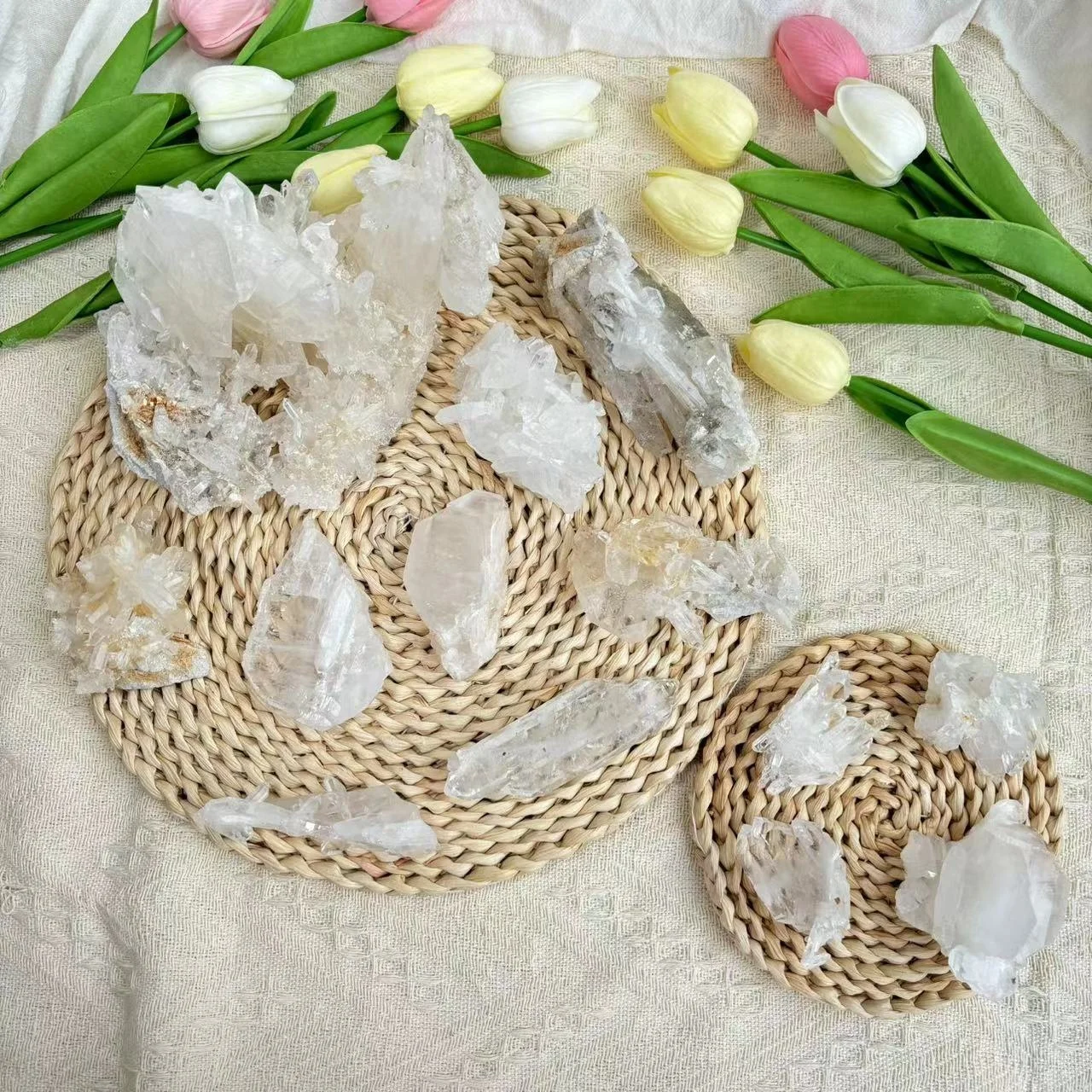 Natural Crystal Specimen Wholesale Original Quartz Raw Stones Foden Quartz Cluster For Collection
