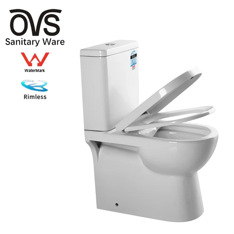 OVS Watermark Australia Wc 2 Pieces Toilet Sanitary Ware Bathroom Ceramic High Quality Water Closet Two Piece Toilets