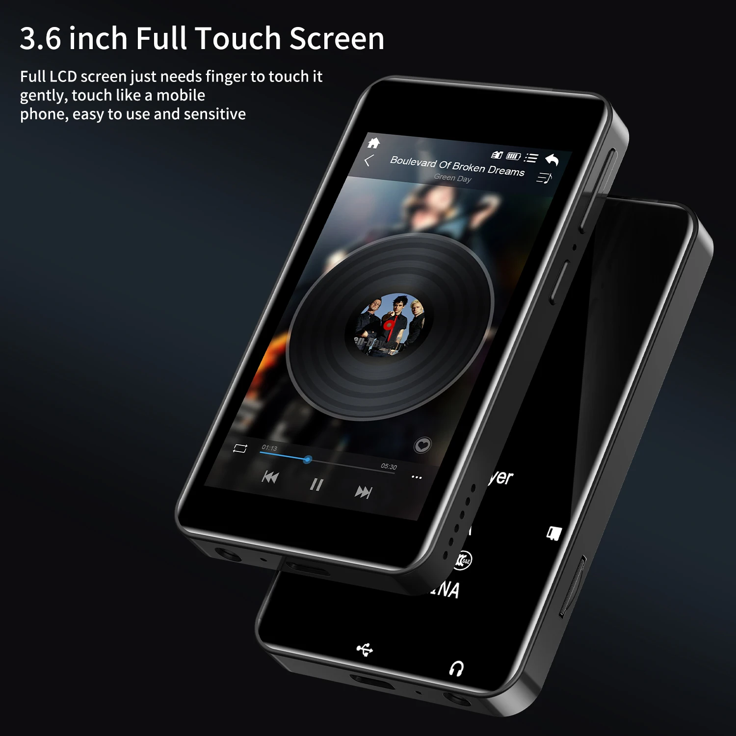 X15 New Portable Touch Button Multimedia HIFI Player Walkman Mini Music MP3 MP4 FM Radio Digital Voice Recorder