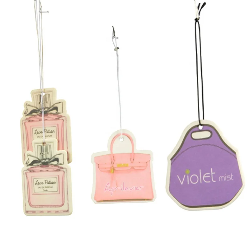 Hanging Car Air Freshener Paper Customize Logo Scent Fragrance Wholesale  Perfume  Air Fresheners