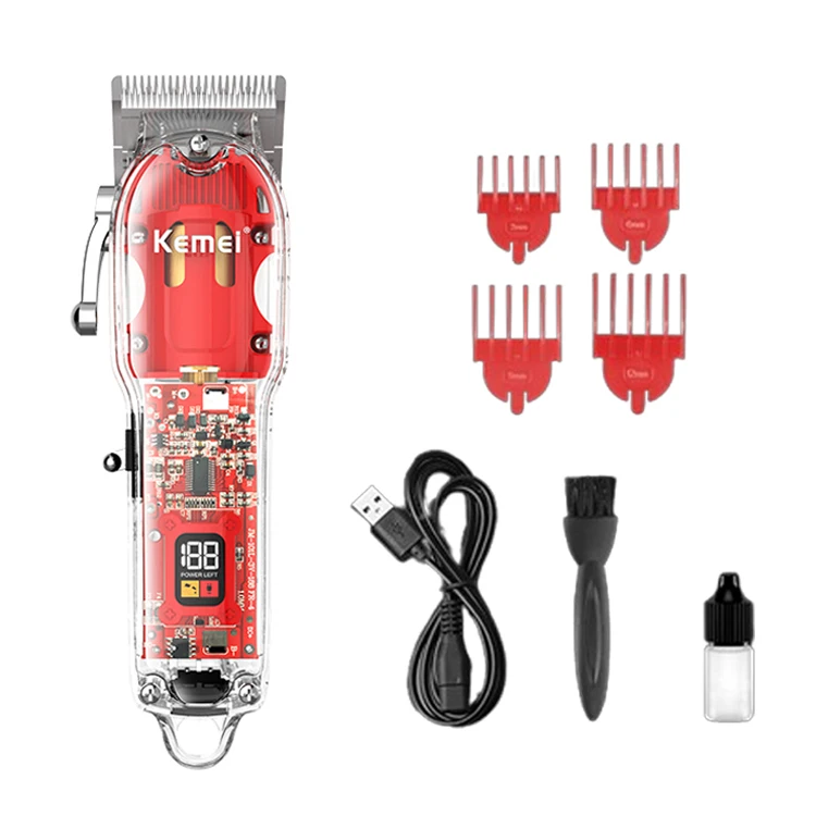 kemei High Quality USB Barber Waterproof km-1761  Electric cordless professional hair clippers hair trimmer