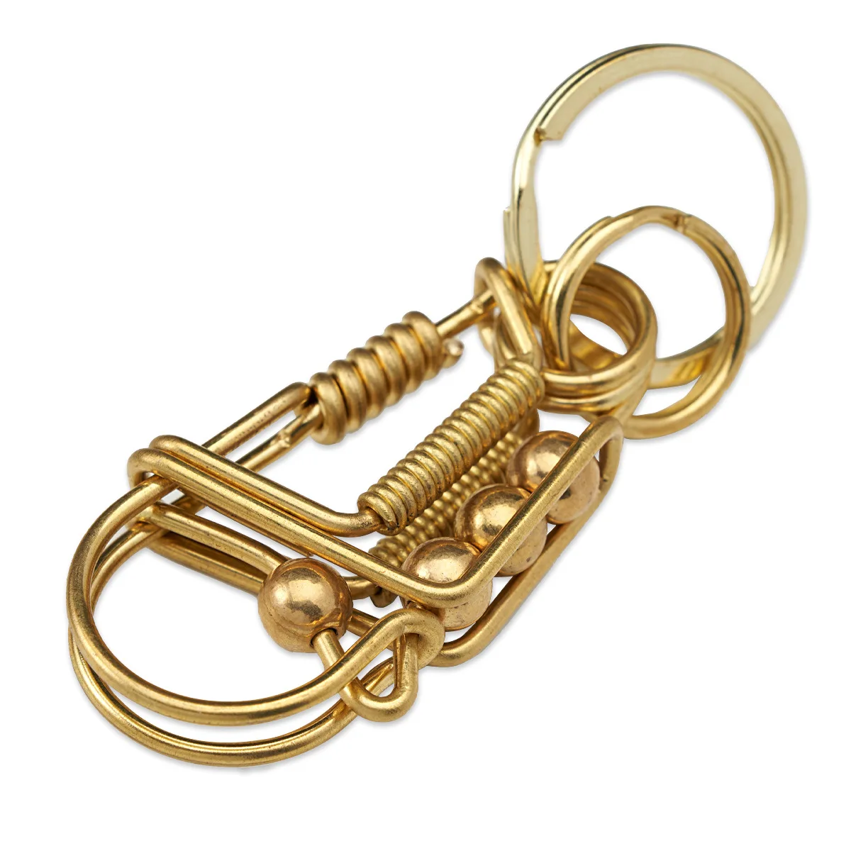 Creative brass handmade key chain for men pendant couple chain lock hanging car copper key chain