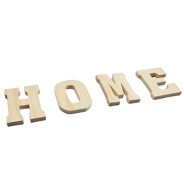 
Wholesale wood letters standing 5.75*0.75*7.75inches painted wooden letters alphabet number for table decor items 