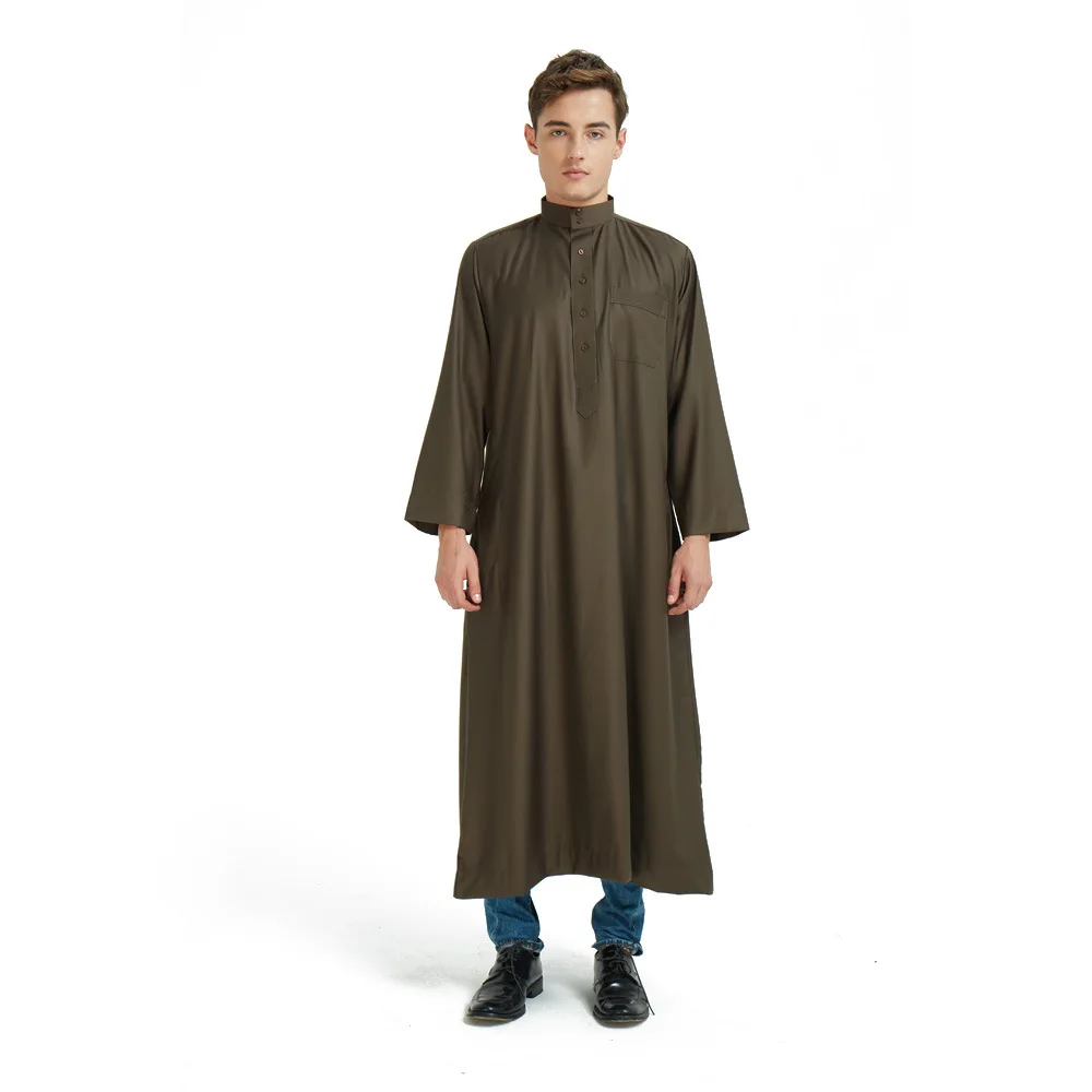 2022 polyester and viscose fabric material muslim clothing arab thobe thawb robe abaya thoub for winter wear