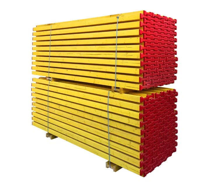 Building Bridge 80*40*200mm Yellow Lvl Shuttering Concrete Timber Beams Formwork