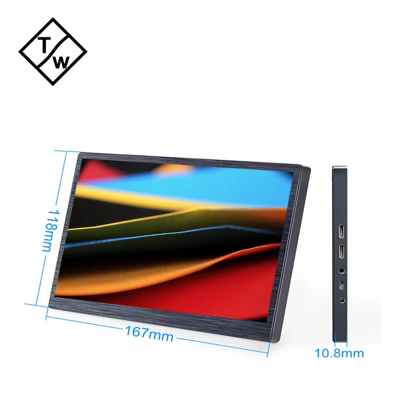 5V Power Supply 7 inch Mini LCD Monitor with CNC Aluminium Alloy Casing