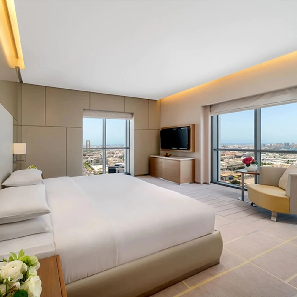 Modern hotel bedroom furniture 5 Star commercial hotel Room Custom hotel room furniture set