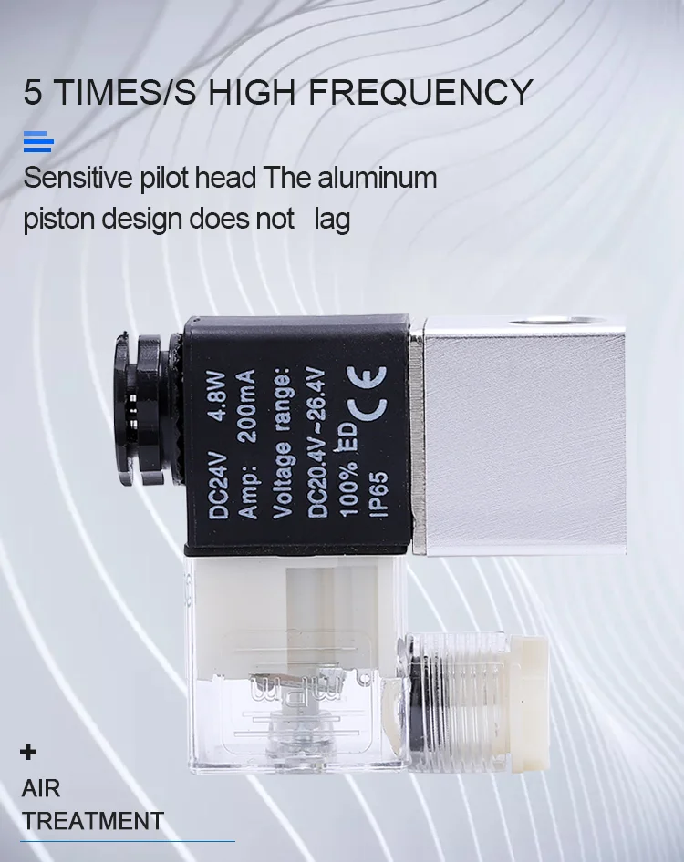 CV22-06 2V1  type Series Hot Sale 2 Position 2 Port Air Suspension Solenoid Valve 2V1-06 China manufacture factory