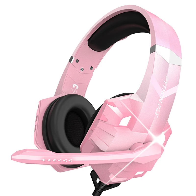 Бесплатный образец наушников A9, самая низкая цена, MAX Boys Pink Girl, адаптеры для наушников 3,5 с микрофоном и подсветкой RGB для XBOX, ПК