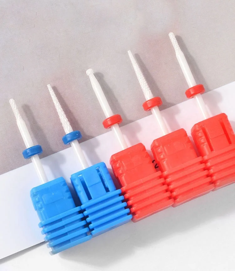 Different Sizes Nail Polish Ceramic Grinding Head Single Branch Elastic Electric Nail Grinder Tool Head Nail Drill Bit