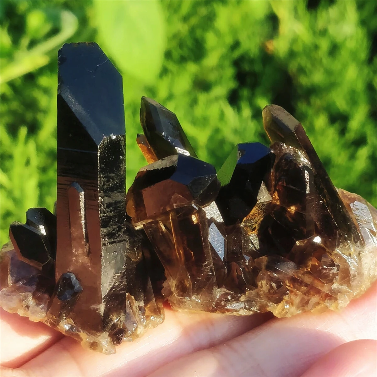 wholesale natural rock quartz stone black crystal clusters quartz for sale