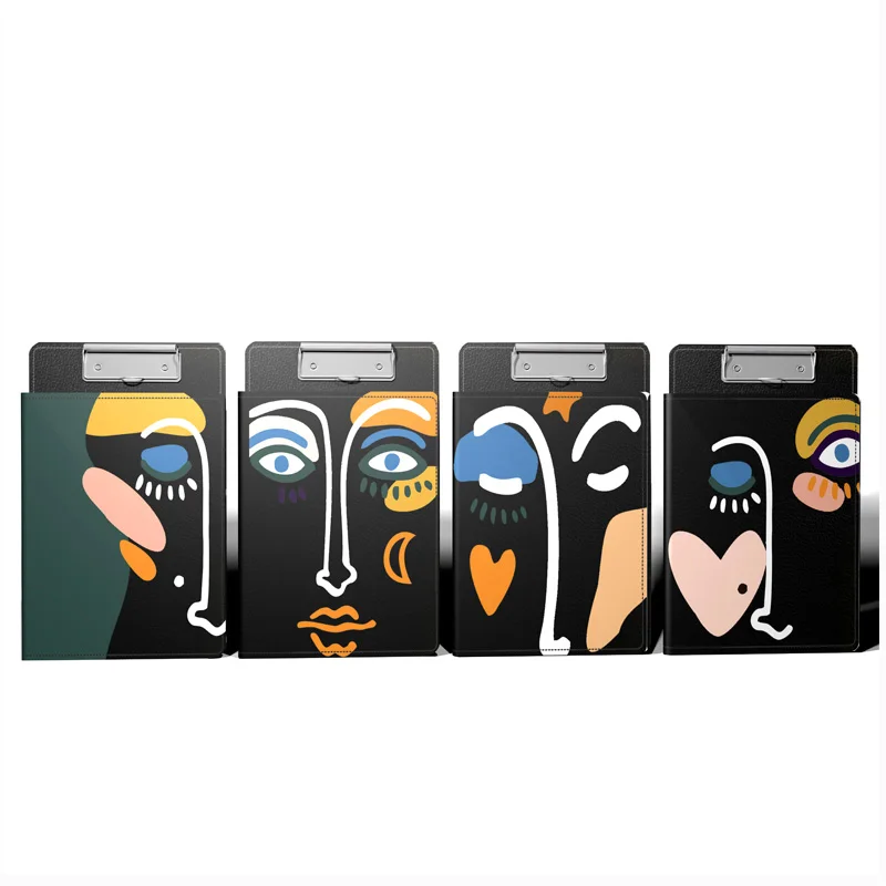 Cute school supplies custom high quality sublimation print leather clipboard