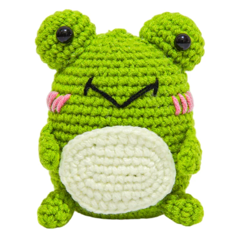 3 Pattern Animals-Owl Penguin Frog Knitting Kit DIY Crochet Kit for Beginners with Video Tutorials Yarns Hook Accessories