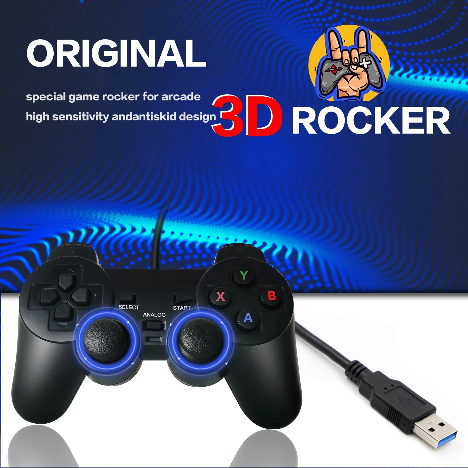 Double 2.4G Wireless Gamepads 3D Rocker HD 4K Video Game Arcade Box Console Built-in 33000 Retro Classic Games
