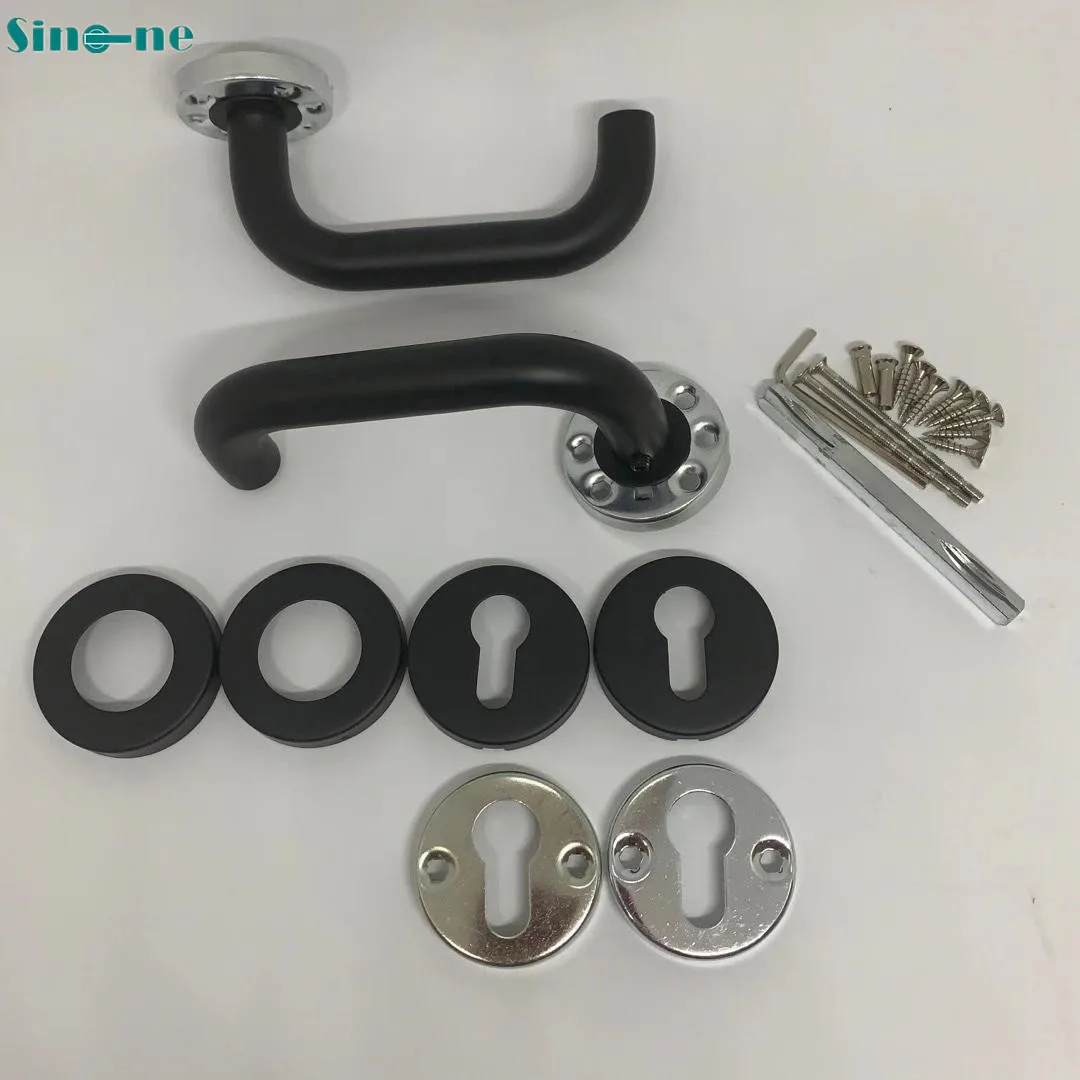 China factory Lever Handle for fire door design conforming to CE standard Handle Satin Polish finish