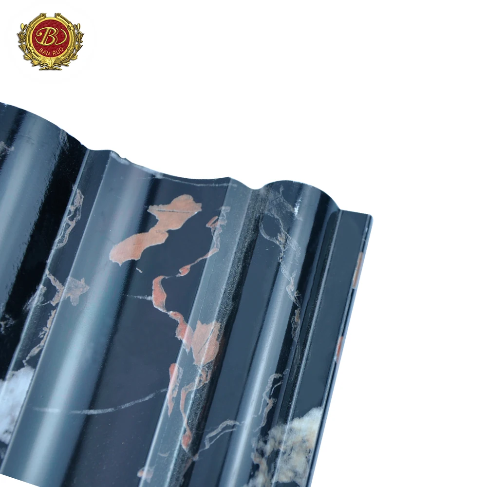 Banruo  Waterproof  Ps  Inside Decorative Wall  Moulding Marble Pattern Cornice