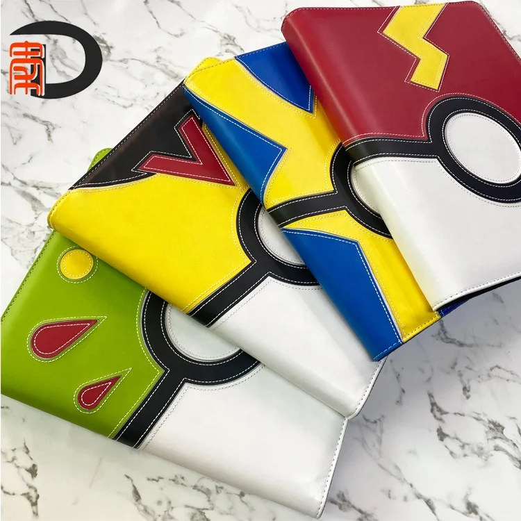 PU Leather Graded Game Sports Case Card Holder With Elastic Band 360 Pokcets Trading Card Bag