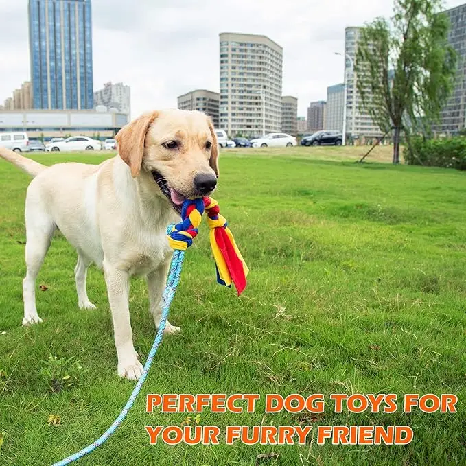 Interactive Dog Toys Training Flirt Pole Braided Fleece Toy Strong Cord Telescopic Rod Dog Flirt Pole Pet With Rope Chew Toy