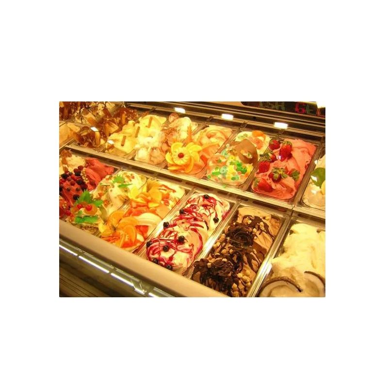 8pans ice cream showcase gelato/popsicle display freezer