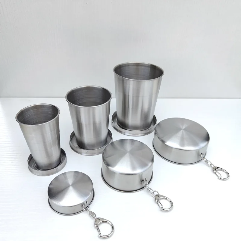 Stainless Steel Folding Telescopic Cup Portable Outdoor Shot Glass