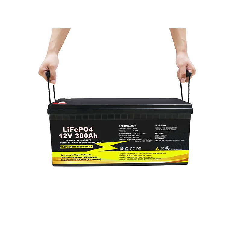 High Capacity Lifepo4 12v 300ah Lithium Ion Battery Pack For Solar Power System With App Control