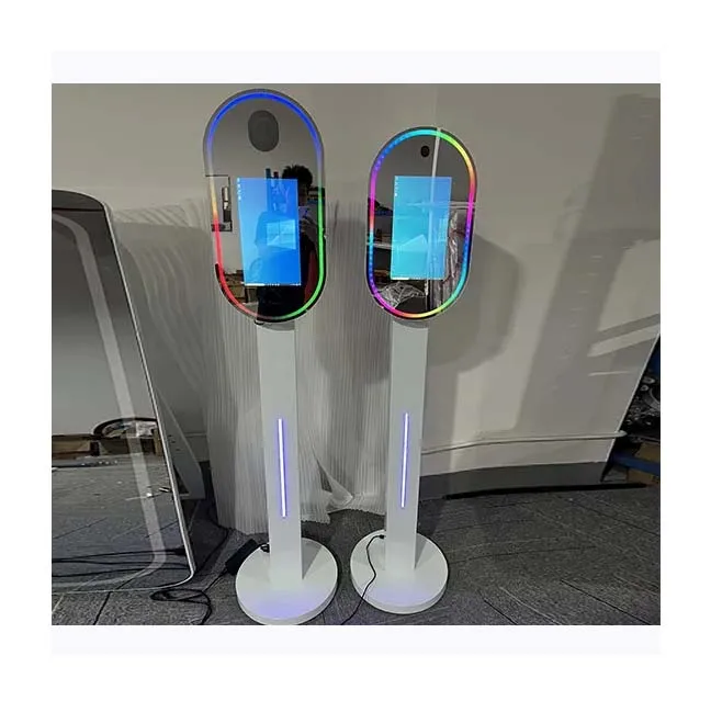2024 hot sale mirror photo booth selfie mirror photo booth background screen magic mirror photo booth for sale selfie