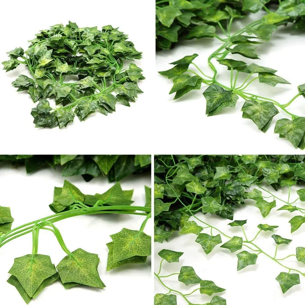 12 Pack Fake Grape Vines Faux Greenery Leaves Plants Artificial Ivy Leaf Plants Vine Hanging Garland for Decoration