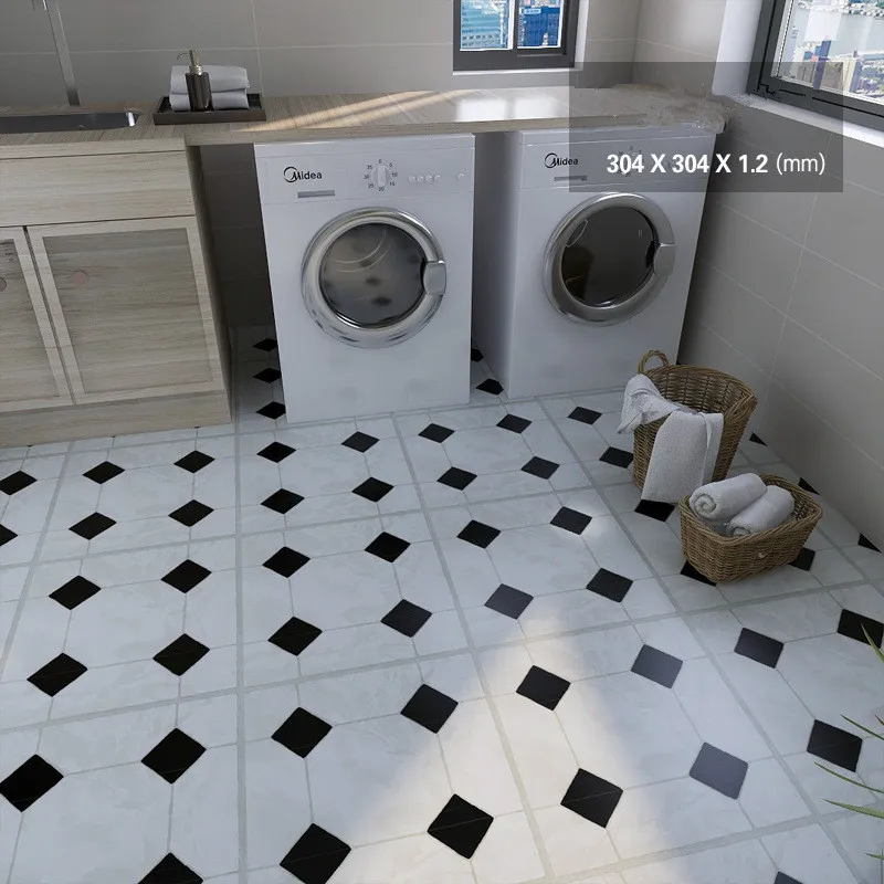 PVC self-adhesive flooring with cement thickened wear-resistant and waterproof flooring bedrooms and household use