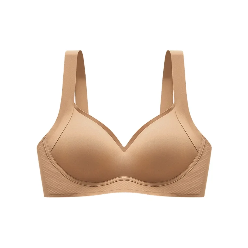 Sports Wireless Bra Comfort Breathable Solid Color Seamless  Bra Sponge Cup Latex underwear bra