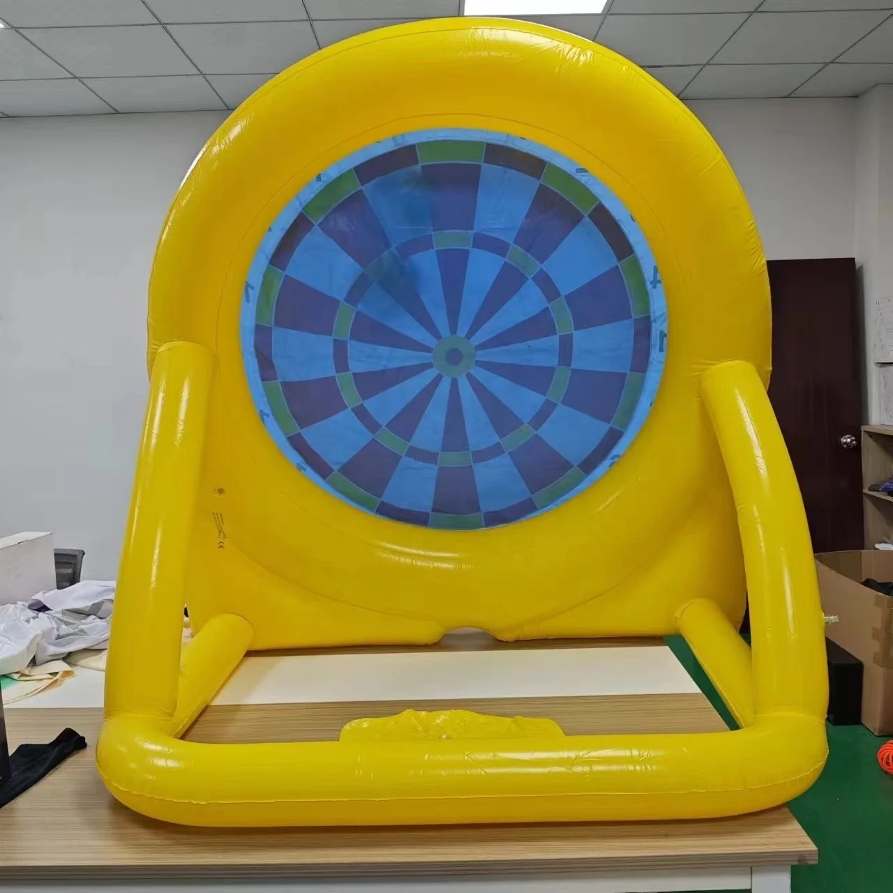 Fun Velcro-Inflatable Football Target Set Unisex PVC Soccer Field Indoor Outdoor Inflatable Football Darts