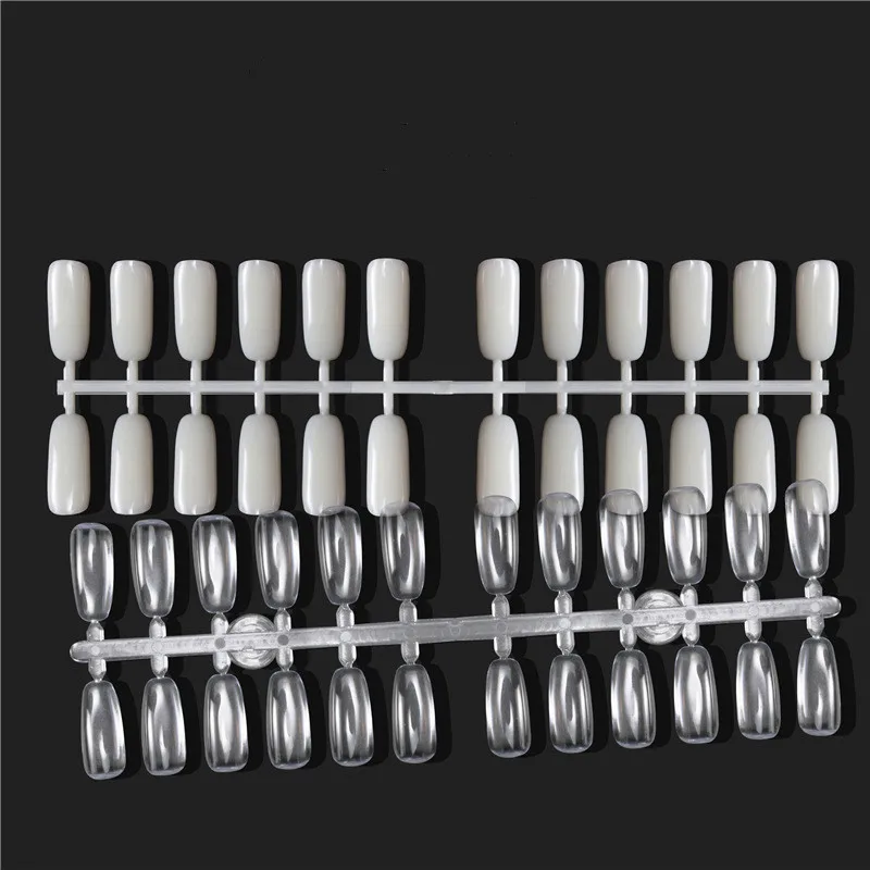 New 120pcs/bag solid core square head flat bottom nail tips For Color card display