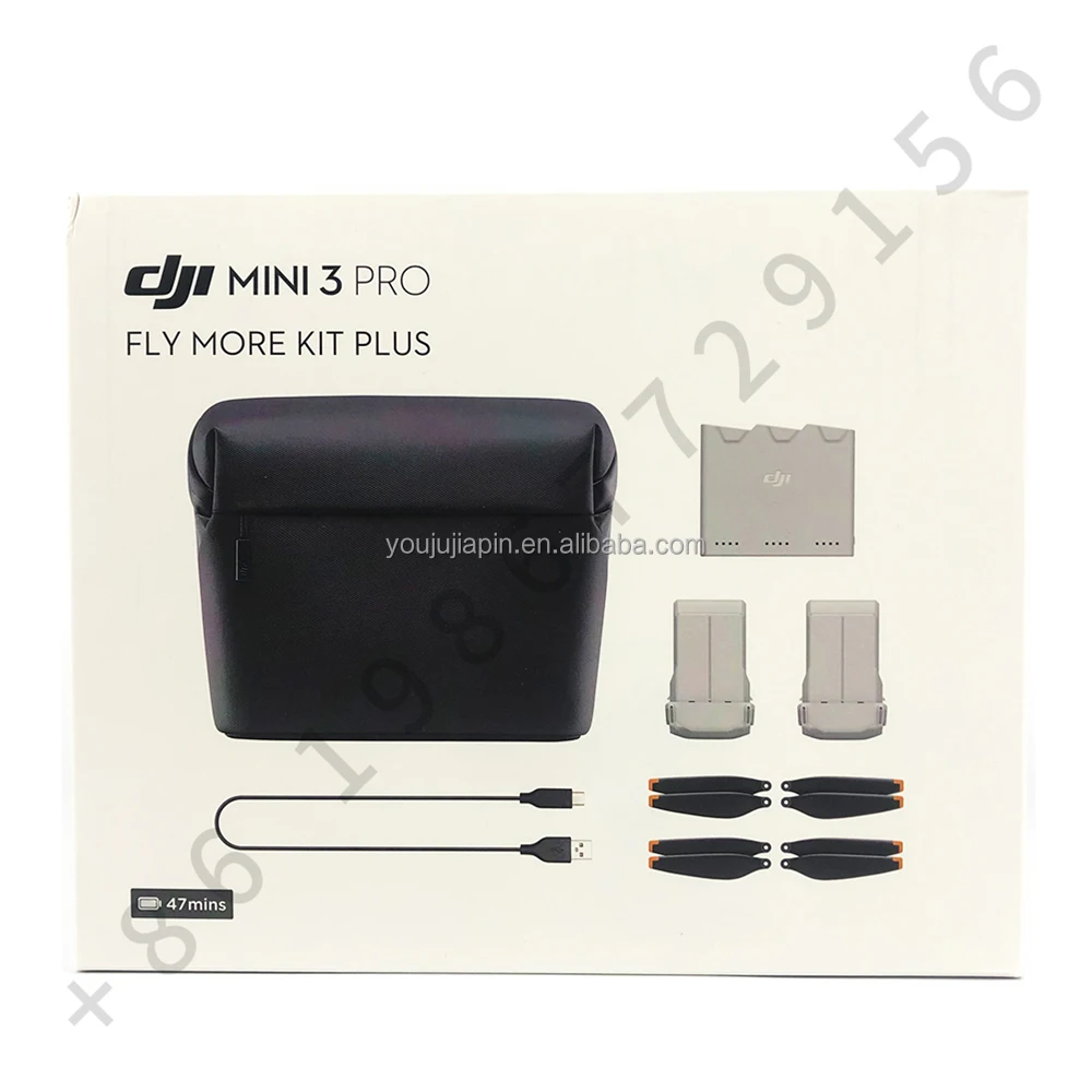 2022 NEW DJI Mini 3 Pro Fly More Kit Plus with two Intelligent battery 47-minute max flight time provide power to the drone
