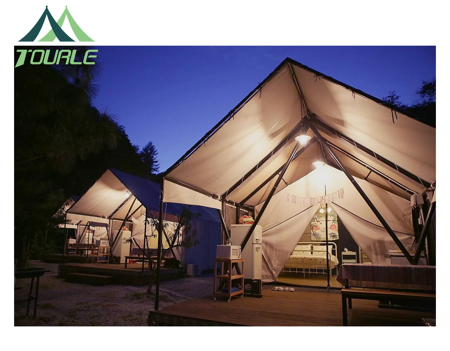 Hot sale steel tube structure canvas African safari resort tent luxury hotel tent