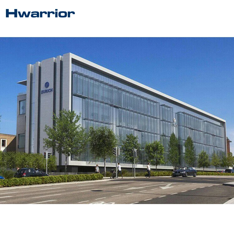 Glass curtain wall anodized aluminum plate usted in seaside building