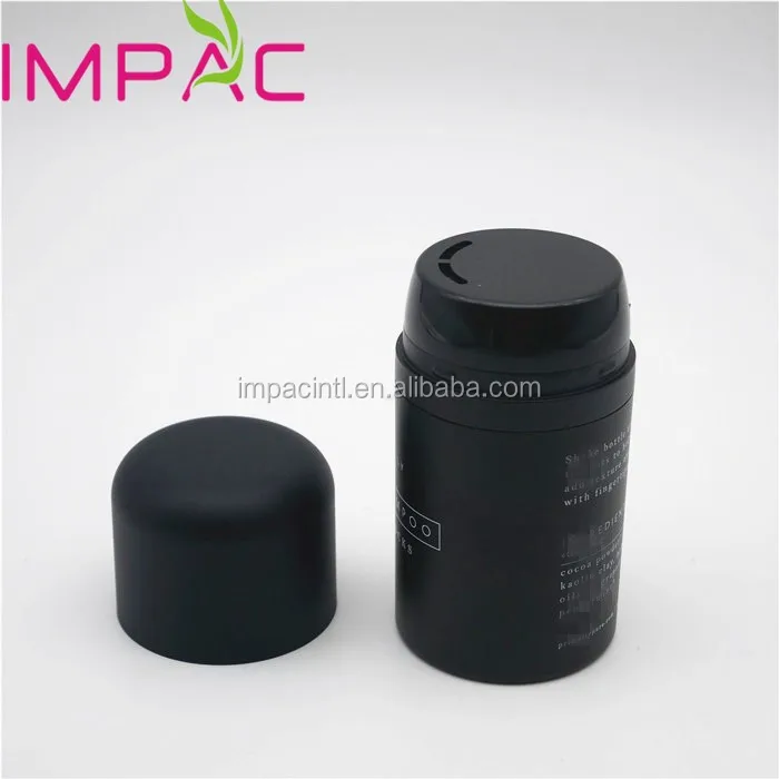 Matte black custom hair styling powder empty bottle container 50ml 100ml