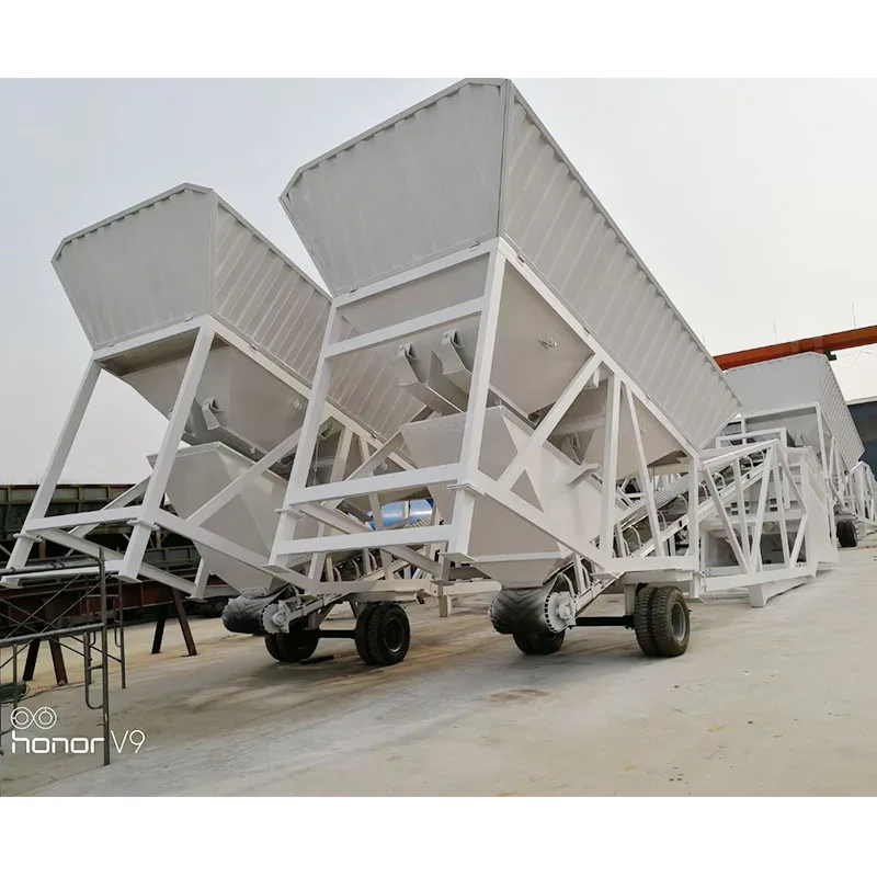 Foundation free mini mobile concrete batch plant YHZS90 90m3 concrete batching plant Removable and convenient