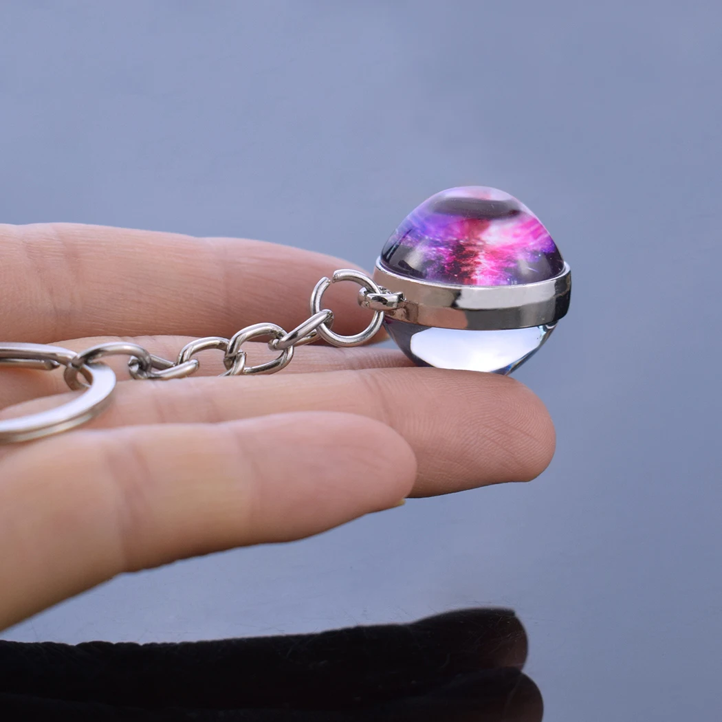 National Flag Key Chain Poland Czech Republic Slovakia Hungary Germany Austria Switzerland Liechtenstein Glass Ball Key Ring