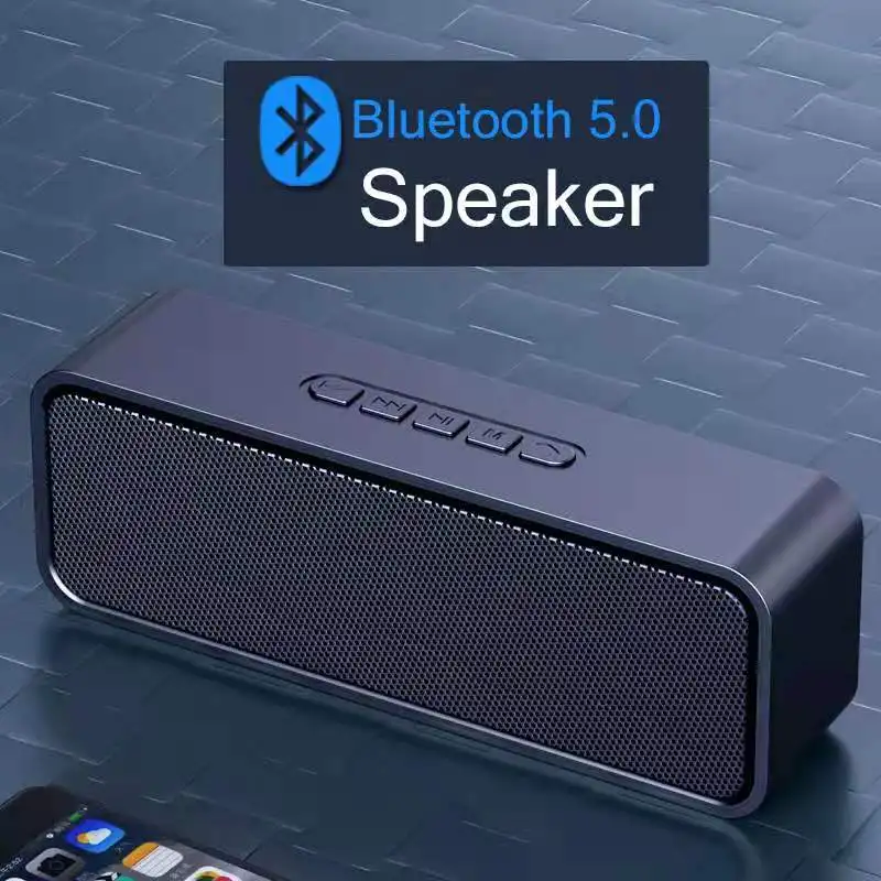 New Design Music player Mini Wireless Speaker Boombox 9D Surround Sound Home Theatre Blue Tooth speakers