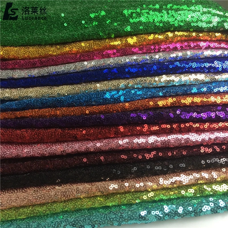 3mm full scale embroidered sequin mesh fabric