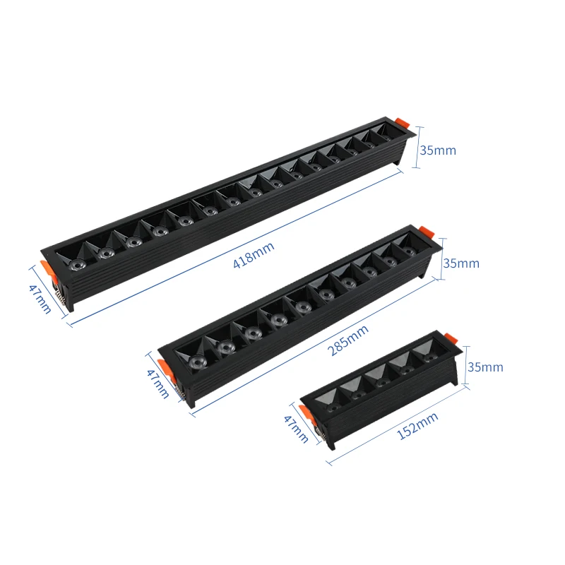 Modern Design LED Track Light 3500K 4000K 6000K New Aluminum Body Linear Lighting System Accessories Embedded Installation