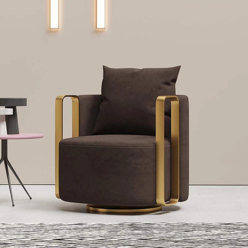 swivel chairs living room furniture Italian design leisure chair modern high quality single sofa