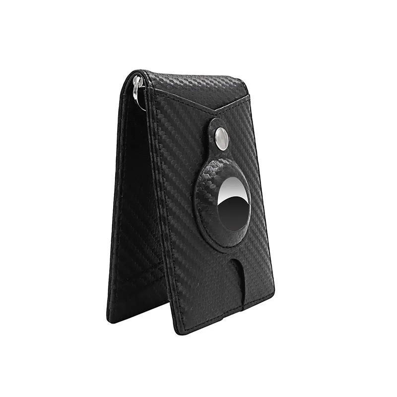 Fashion vegan leather wallet eco friendly Slim rfid blocking tag tracking wallet smart card holder gps wallet