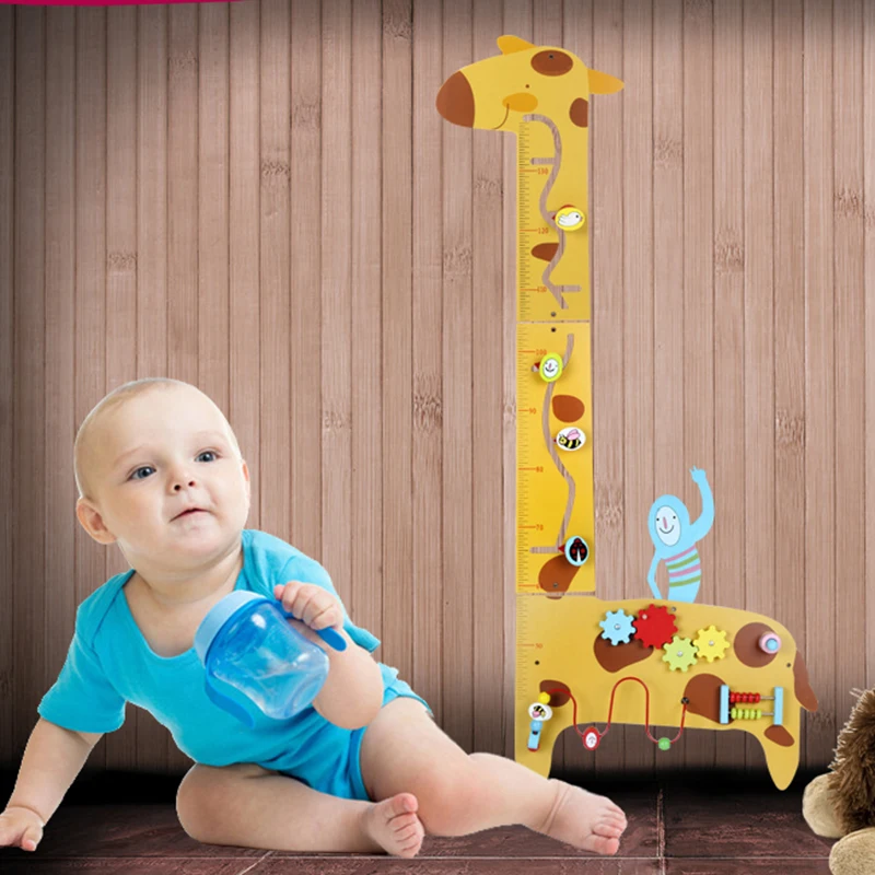 giraffe Metope Toys Activity Decoration Panel Kids Wood Shelf Wall wooden Toys