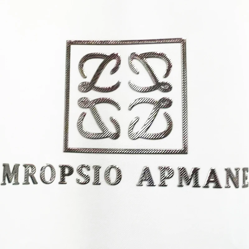 Fashion design metal wire-drawing Label Heat Transfer 3d Woven Stickers Iron On Patches Clothing 3M adhesive backing For Hat