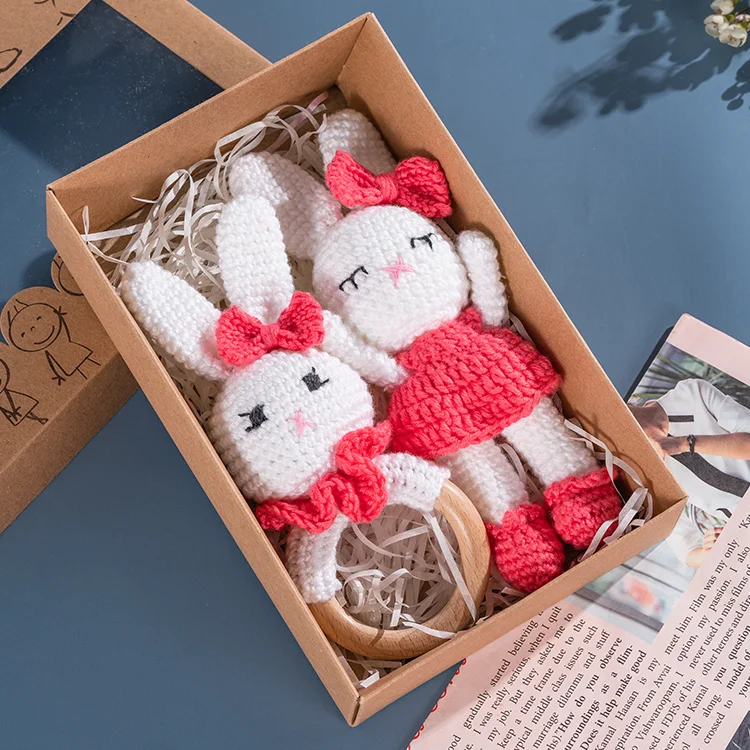 2 in 1 Toys set  Baby Dolls Silicone Cute Soft Babies Doll Fashion Bebe Reborn Dolls Teething toys Baby Wooden Rattle Set